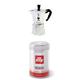 Bialetti Moka Express 6 Tassen Espressokocher + illy Moka Ground Coffee (3 x 250g Dose)