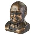 Design Toscano Sir Winston Churchill (1874-1965) Büste aus Eisenguss Skulpturen-Kopfskulpturen, Metall, Bronze, 14 x 15 x 18 cm