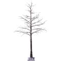 LED-Tobby Tree with Snow 210 cm ca. 210 x 100 cm, 124 warm white LED Farbe: braun mit Schneedekor, mit Standfuß, mit Trafo, Outdoor