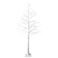 LED-Tobby Tree Birch 210 cm ca. 210 x 100 cm, 124 warm white LED Farbe: weiss, mit Standfuß mit Trafo, Outdoor