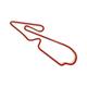Racetrackart RTA-10396-RD-46 Rennstreckenkontur des Mission Raceway Park 1,35 mile, Holz, rot, 45 x 46 x 2,1 cm