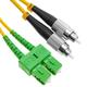 BeMatik - Fiber Optic Cable FC/PC auf SC/APC-Duplex Singlemode 9/125 von 1 m OS2