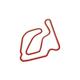 Racetrackart RTA-10626-RD-46 Rennstreckenkontur des Taupo Motorsport Park Track 2, Holz, rot, 45 x 46 x 2,1 cm