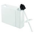 InterDesign 94011EU UNA Mülleimer Abfalleimer-/Toilettenbürsten-Set, Plastik, weiß, 33,66 x 10,16 x 38,1 cm