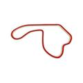 Racetrackart RTA-10443-RD-23 Rennstreckenkontur des New Jersey Motorsports Park Lightning, Holz, rot, 23 x 23 x 0,9 cm