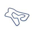 Racetrackart RTA-10133-BL-46 Rennstreckenkontur Carolina Motorsports Park Kart Full, Holz, Blau, 45 x 46 x 2,1 cm