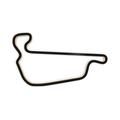 Racetrackart RTA-10004-BK-23 Rennstreckenkontur Adams Motorsports Park Standard Course, Holz, schwarz, 23 x 23 x 0,9 cm