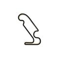 Racetrackart RTA-10048-BK-46 Rennstreckenkontur Auto Plus Raceway at Gainesville, Holz, schwarz, 45 x 46 x 2,1 cm