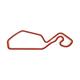 Racetrackart RTA-10444-RD-23 Rennstreckenkontur des New Jersey Motorsports Park Thunderbolt A, Holz, rot, 23 x 23 x 0,9 cm