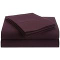 Superior 1500 Serie Solid Deep Pocket Super Weich und knitterfrei Bed Sheet Set, 100% gebürstete Mikrofaser, Pflaume, Full, 4-TLG.