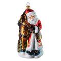 Glassor Santa with Reindeer, Glas, Multicolor, 4 x 6 x 17 cm