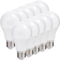MÜLLER-LICHT 400016 A+, 10er-Set LED Lampe Birnenform Essentials ersetzt 60 W, Plastik, 9 W, E27, weiß, 6 x 6 x 11.2 cm