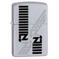 Zippo 205 60002531 PL Zi Squared Benzinfeuerzeug, Messing, Satin Chrom, 1 x 3,5 x 5,5 cm