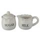 Better & Best 2891201 Zuckerdose und Milchkännchen aus Keramik, Weiß
