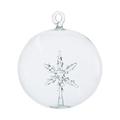 Glassor Transparent Ball with Crystal Snowflake Inside, Glas, 8 x 8 x 8 cm, 6-Einheiten