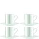 LSA International Pearl Espresso Tasse & Untertasse 0.1l X 4, Mother of Pearl, Set of 2