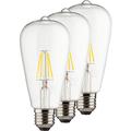 MÜLLER-LICHT 400206 A++, 3er-SET Retro-LED Lampe ST64 ersetzt 60 W, Glas, E27, weiß, 6.4 x 6.4 x 14 cm dimmbar