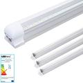 LEDVero 3x SMD LED Röhre 60 cm inklusive Fassung in kaltweiss - Leuchtstoffröhre T8 G13 Tube transparente Abdeckung - Lichtleiste mit 8 W, 800lm- montagefertig