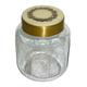 Better & Best 1228307 – Glas-Flasche, mit Schräge, mit Verschluss, Gold und Cremefarben, Dekoriert mit Laurel Krone