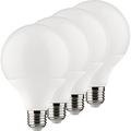 MÜLLER-LICHT 400049 A+, 4er-SET LED Lampe Globeform ersetzt 60 W, Plastik, E27, weiß, 9.5 x 9.5 x 14.2 cm dimmbar [Energieklasse A+]