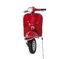 Kare Wandleuchte Scooter Rot, Moderne, außergewöhnliche Lampe in Motorroller Form, (HxBxT) 111x67x71 cm, Aluminium, Wandhalterung: Stahl pulverbeschichtet, schwarz, Silber, 71 x 67 x 111 cm