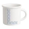 Ilaria.I Ilaria.Die ABC.Mug.BL.L Mug mit Buchstabe, Porzellan, Blau, 12 x 10 x 10 cm