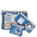 Laroom 13834 – Set 3 Reisetaschen mit Reißverschlusstasche, Doppelt, Blue, Grau