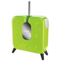 Spirella Cube Design WC Bürste Garnitur mit Rollenhalter und Aufbewahrung für 7 Ersatzrollen Grün