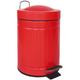 Laroom 13503 – Runder Abfalleimer, 3 l, Rot