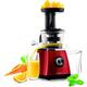 SENCOR SSJ 4042RD Langsam Drehender Entsafter für Frucht/Gemüsesaft (400 Watt, Slow Juicer, Schneckenpresse, Saftbehälter mit einem Fassungsvermögen von 0,8 L) rot