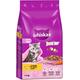 Whiskas Junior Katzentrockenfutter mit Huhn, 6 Beutel, 6x1,9kg – Trockenfutter für heranwachsende Katzen, kleine Kibbles für Kätzchen von 2-12 Monaten- unterschiedliche Produktverpackungen erhältlich