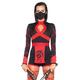 LEG AVENUE 85401 - Dragon Ninja Damen kostüm, Größe Medium (EUR 38), Karneval Fasching, Black & Red