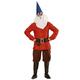 "RED GNOME" (coat, pants, belt with purse, boot covers, hat with ears, eyebrows and beard) - (L)