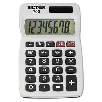 Victor 700 8-Digit LCD Solar Battery Powered Pocket Calculator