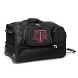 MOJO Texas A&M Aggies Black 27'' 2-Wheel Drop Bottom Rolling Duffel Bag