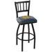 Notre Dame Fighting Irish 30" Black Wrinkle Alternate Swivel Bar Stool with Jailhouse Back