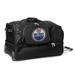 MOJO Edmonton Oilers Black 27'' 2-Wheel Drop Bottom Rolling Duffel Bag