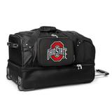 MOJO Ohio State Buckeyes Black 27'' 2-Wheel Drop Bottom Rolling Duffel Bag