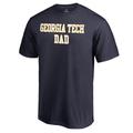 Men's Fanatics Branded Navy Georgia Tech Yellow Jackets Team Dad Crewneck T-Shirt