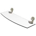 Allied Brass Venus Wall Shelf Glass/Metal in Gray | 2 H x 18 W x 5 D in | Wayfair 433T/18-PNI