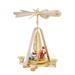 The Holiday Aisle® Richard Glaesser Santa & Toys Pyramid Wood in Brown | 10.5 H x 9.25 W x 9.25 D in | Wayfair THLA5881 40242744