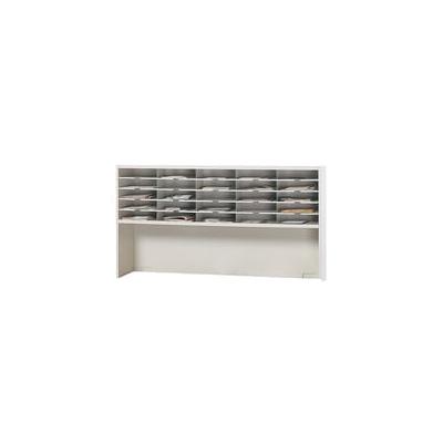 60"W - 25-Pocket 1-Tier Sorter with Riser in Pebble Gray