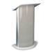 Contemporary Curved Lecterns -Gray Granite w/Satin Anodized Aluminum