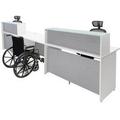 White 2-Person Glass Top Wheelchair Accessible