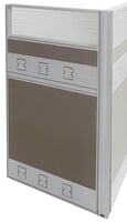 Premium 2-1/4" Thick Double Raceway Office Panels - 24"W x 48"H Glass Window Office Panel