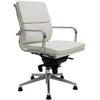 Leather Soft Pad Swivel Guest Chair on Glides