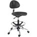 Black Sit-Star Stool w/Backrest & 23"-31" Seat Height