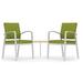 Newport 2 Chairs w/Connecting Corner Table in Standard Fabric or Vinyl