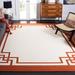 Orange/White 96 x 0.25 in Area Rug - Darby Home Co Ravenwood Hand-Hooked Wool Off White/Sangria Indoor/Outdoor Area Rug | 96 W x 0.25 D in | Wayfair