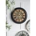 17 Stories Oversized 26" Wall Clock Metal in Black/Brown | 26 H x 26 W x 3 D in | Wayfair STSS4366 40312183